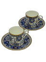 【中古】NARUMI◆ブルーサラサ/2客セット/カップ&ソーサー【キッチン用品】