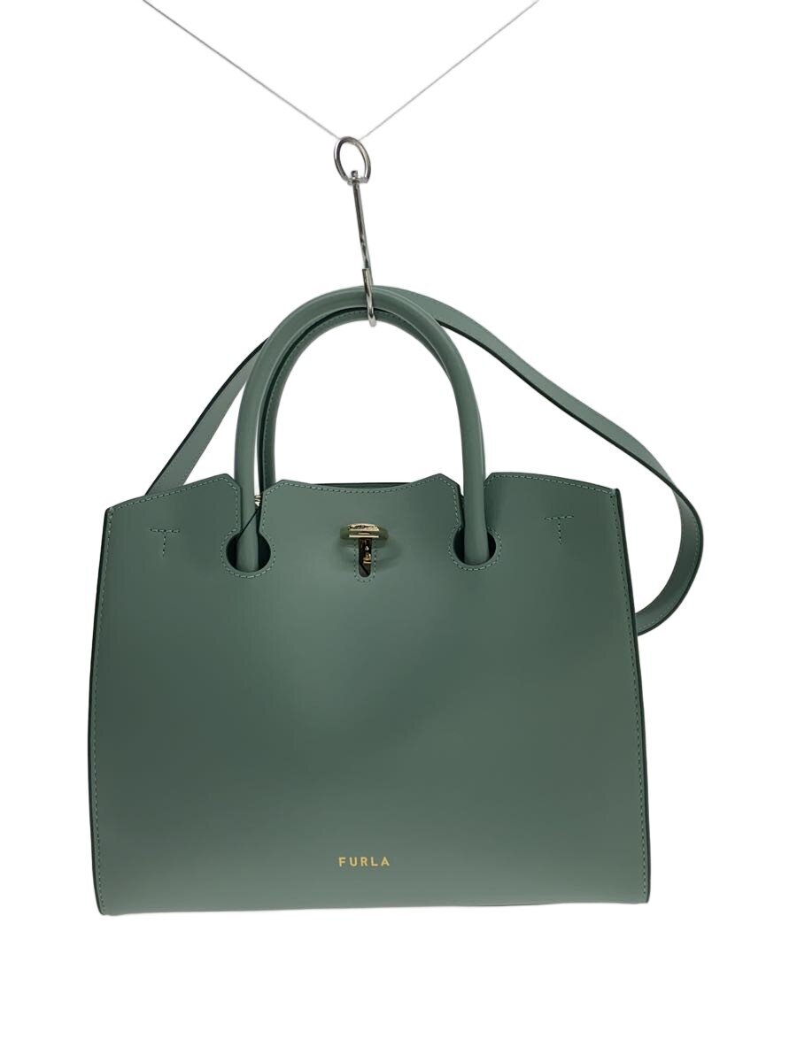 Furla - 【中古】FURLA◆トートバッグ/GRN/無地【バッグ】