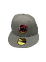 【中古】NEW ERA◆キャップ/7 1/8/ポリエステル/グレー/メンズ/2016ワールドシリーズ【服飾雑貨他】