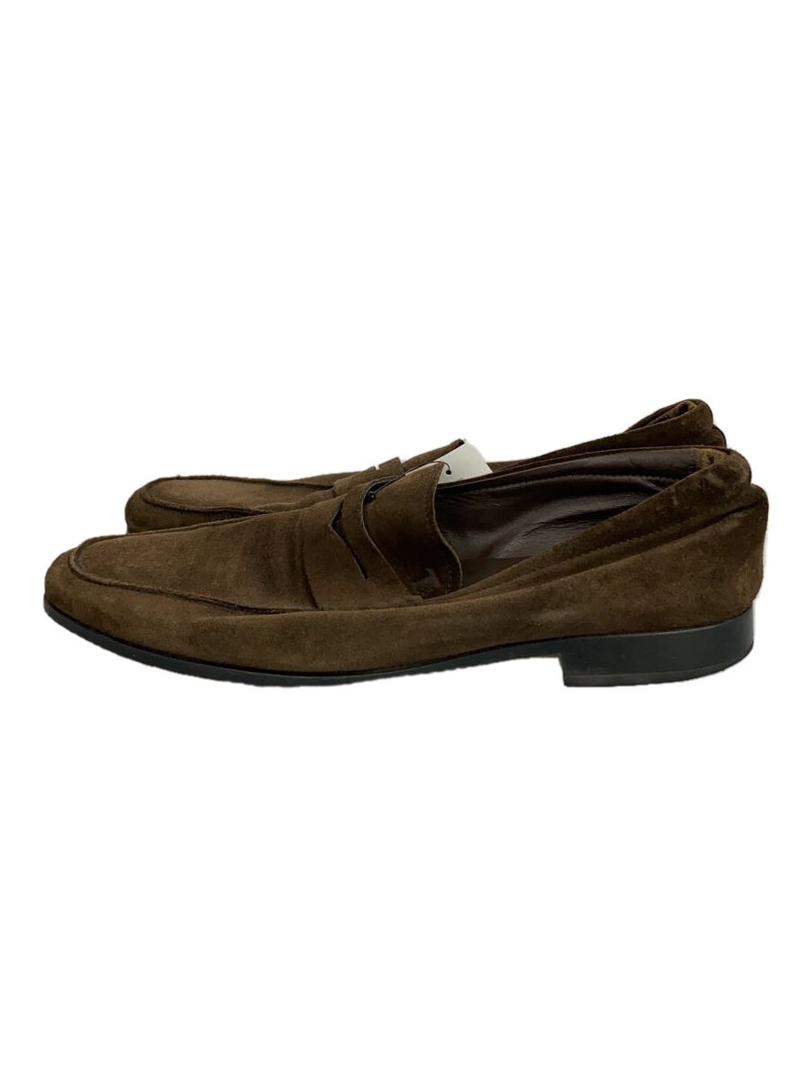 【中古】TOD’S◆コインローファー/UK7/ブラウン/スウェード【シューズ】