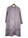 【中古】CELFORD◆22AW/バックタックノーカラーコート/コート/36/ポリエステル/ピンク/無地/CWFC225001【レディースウェア】(4)
