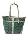【中古】COACH◆トートバッグ/--/BLU/A1069-F14474【バッグ】