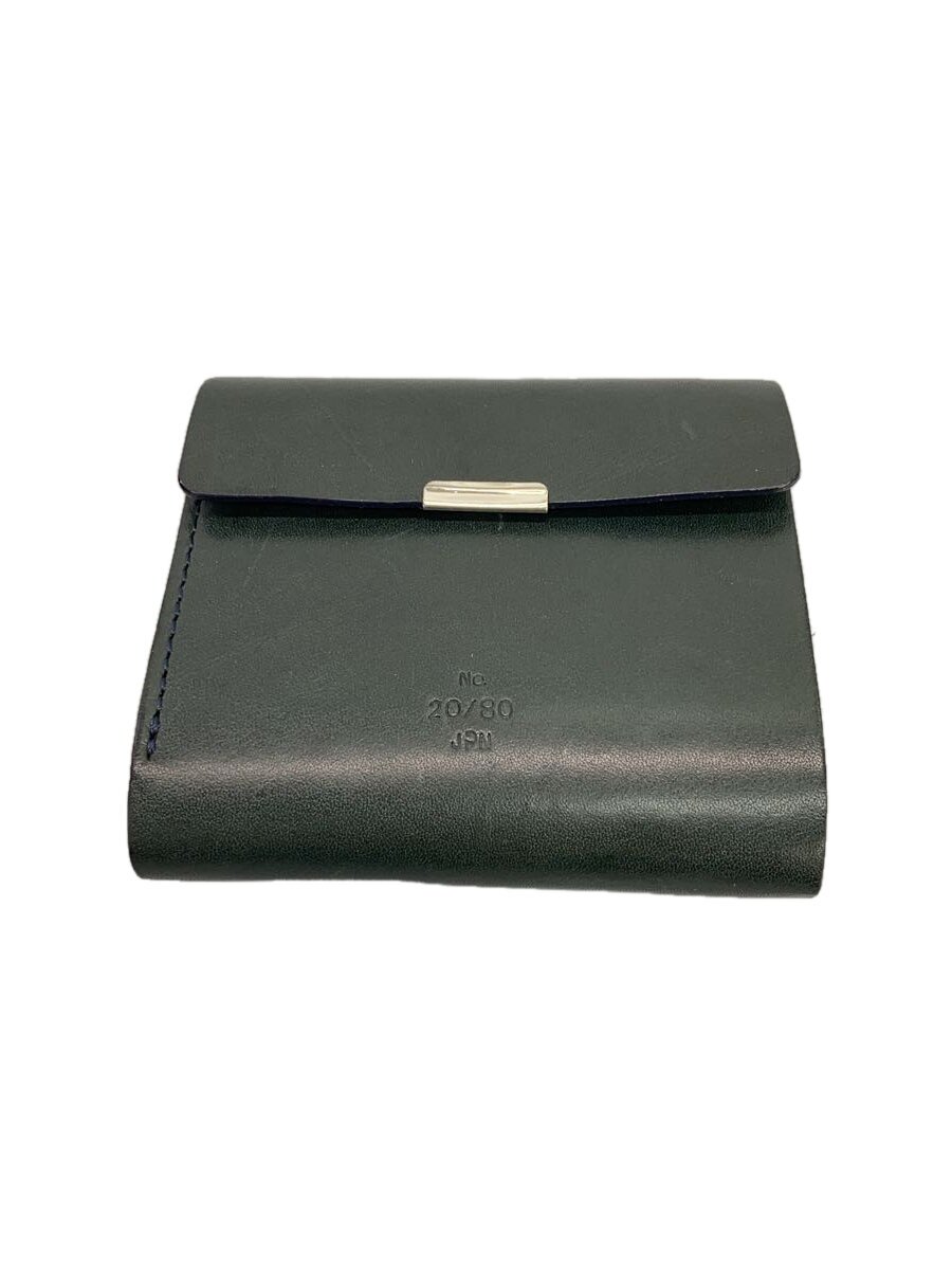【中古】20/80◆TOCHIGI LEATHER FOLDED WALLET WITH FL/3つ折り財布/レザー/GRN///【服飾雑貨他】