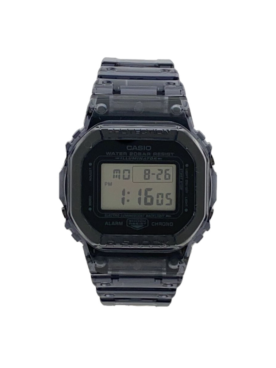 【中古】CASIO◆クォーツ腕時計/デジタル/ラバー/BLK/DW-5600/BEAMS別注【服飾雑貨他】