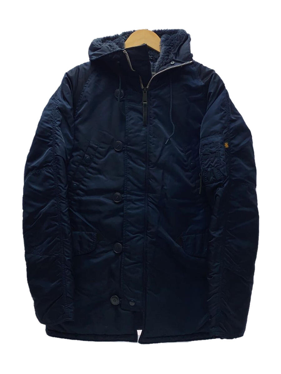 【中古】ALPHA INDUSTRIES◆N-3B/タイトジャケット/モッズコート/XL/ナイロン/NVY/20094-267【メンズウェア】