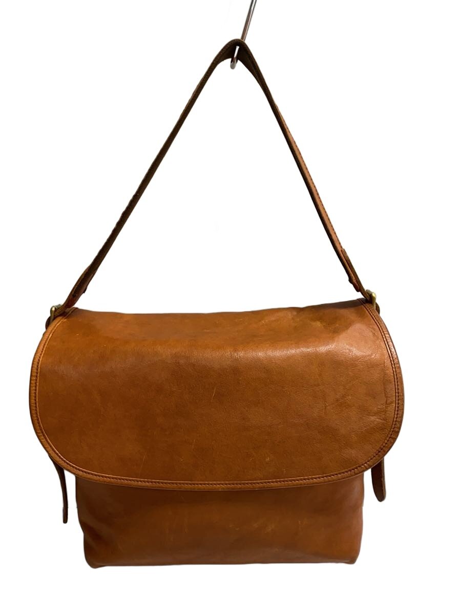 【中古】SLOW◆FLAP SHOULDER/牛革/キャメル/? NULL ?【バッグ】