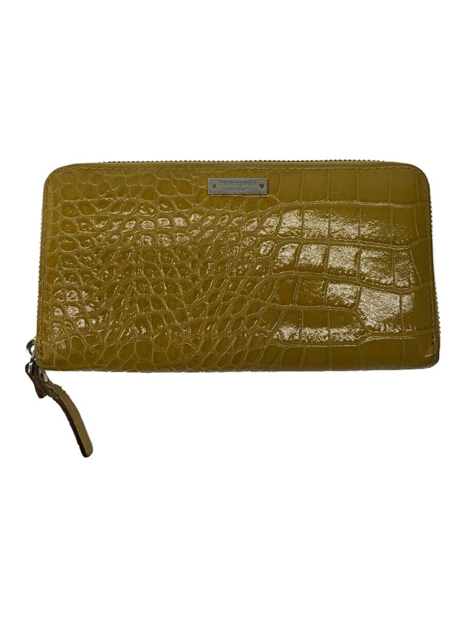【中古】kate spade new york◆長財布/レザー/YLW/レディース/pwru2976【服飾雑貨他】