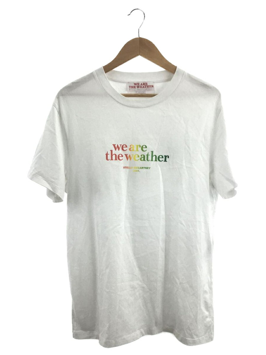 【中古】STELLAMcCARTNEY◆Tシャツ/L/コットン/WHT/プリント/We are the Weather/2001/首回り若干ヨゴレ【レディースウェア】