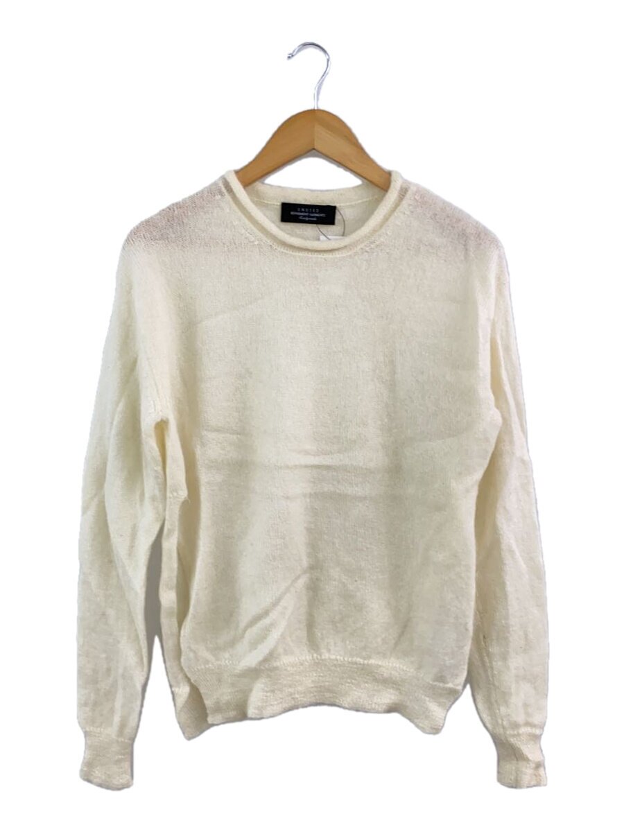 【中古】UNUSED◆7G roll neck knit/1/モヘア/WHT/無地/US1193【メンズウェア】