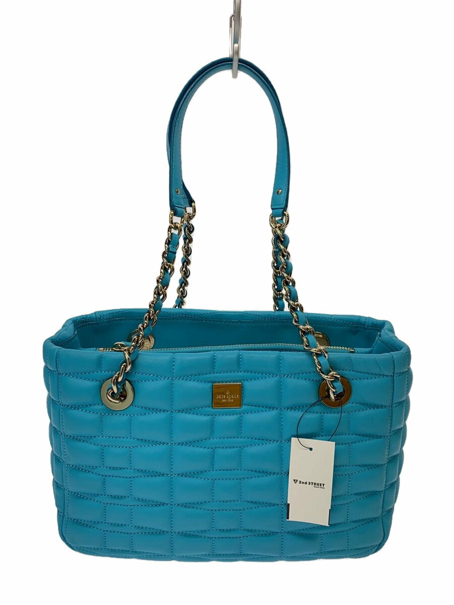 【中古】kate spade new york◆ショルダーバッグ/--/BLU/無地【バッグ】