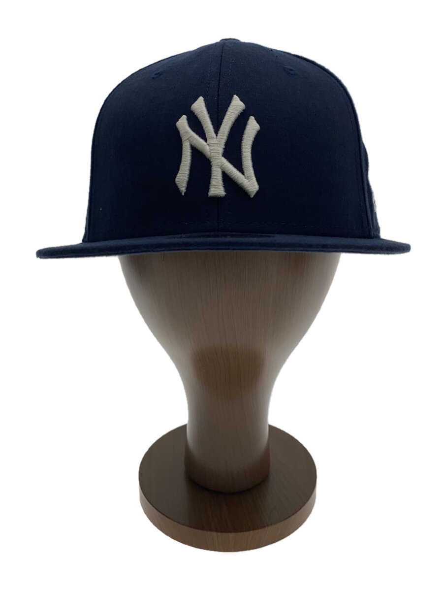 【中古】NEW ERA◆キャップ/7 3/8/コットン/NVY/無地/メンズ【服飾雑貨他】