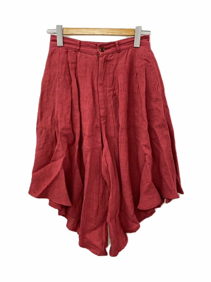 【中古】KAPITAL◆ガウチョパンツ/変形/ショートパンツ/XS/リネン/RED/K1504SP44【レディースウェア】
