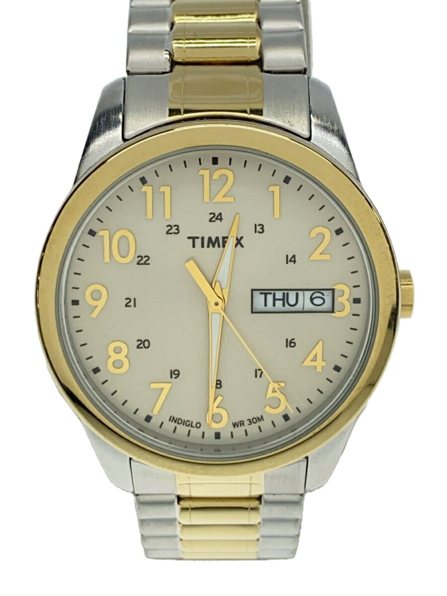 【中古】TIMEX◆クォーツ腕時計/アナ