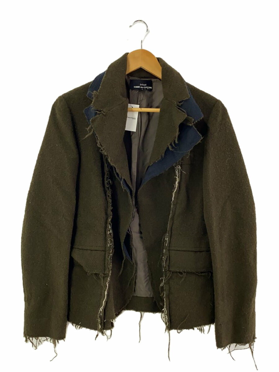 【中古】tricot COMME des GARCONS◆テーラードジャケット/S/ウール/KHK/TL-J022//【レディースウェア】