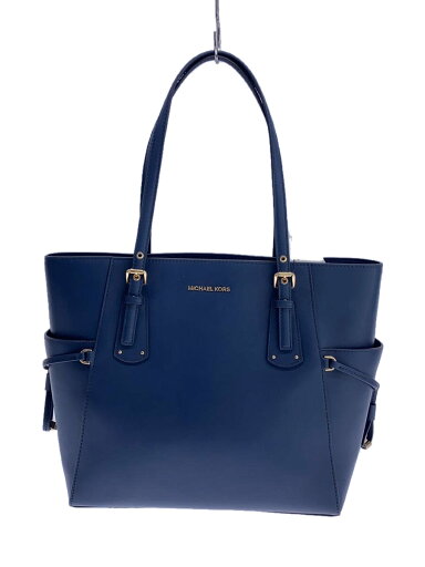 【中古】MICHAEL KORS◆voyager/トートバッグ/レザー/NVY/無地/30H1GV6T2L【バッグ】 【中古】MICHAEL KORS◆voyager/トートバッグ/レザー/NVY/無地/30H1GV6T2L【バッグ】