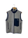 【中古】LOOPWHEELER◆24AW 受注会限定 ウール吊り パイルシープベスト/M/グレー【メンズウェア】