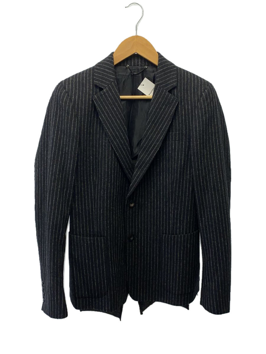 【中古】DIESEL◆DIESEL/テーラードジャケット/44/ウール/ブラック/ストライプ【メンズウェア】
