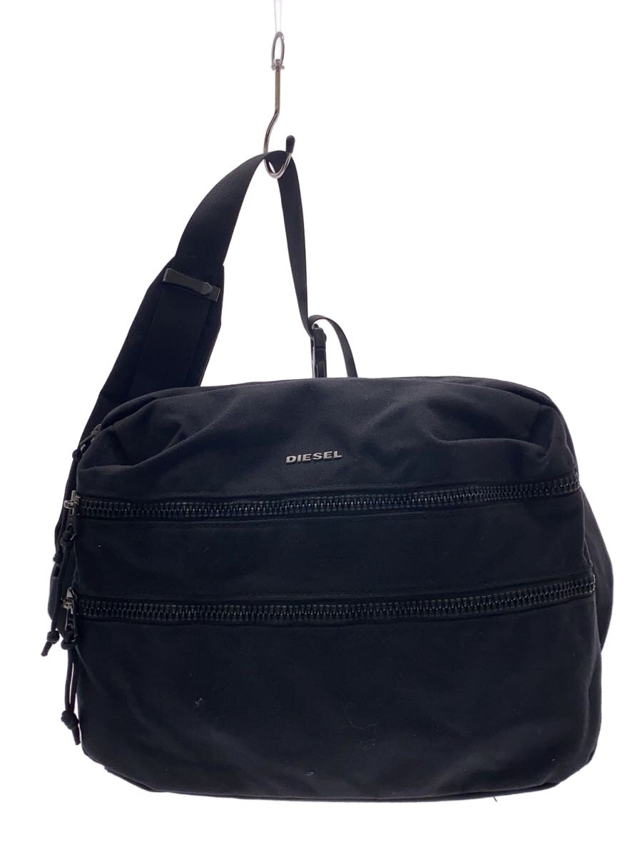 【中古】DIESEL◆ショルダーバッグ/ナイロン/BLK【バッグ】