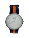 【中古】Daniel Wellington◆クォーツ腕時計/アナログ/--/WHT/NVY/SS/電池切れ【服飾雑貨他】(2)