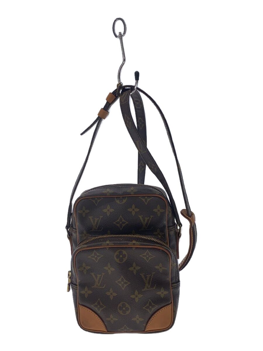 【中古】LOUIS VUITTON◆アマゾン_モノグラム・キャンバス/ビニール/茶【バッグ】