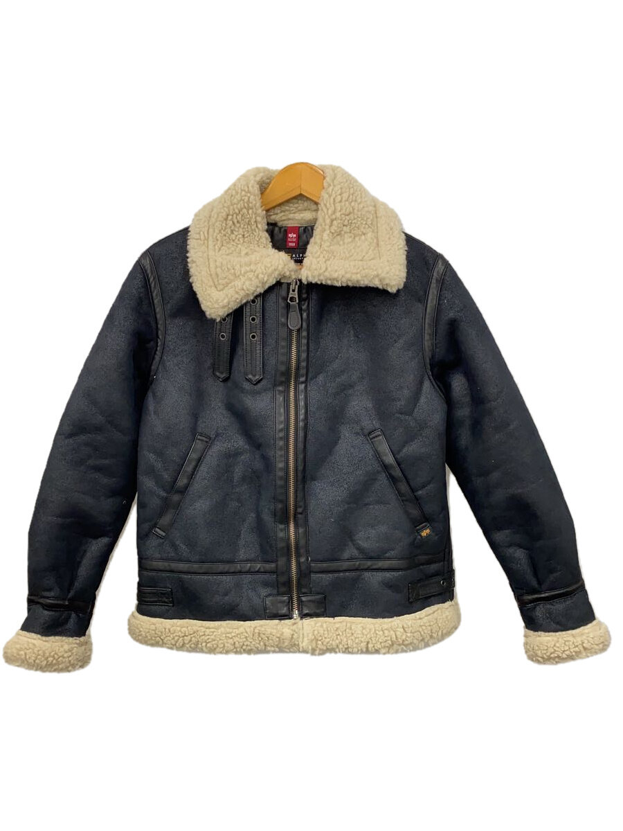 【中古】ALPHA INDUSTRIES◆ジャケット/M/フェイクレザー/BLK/B-3【レディースウェア】