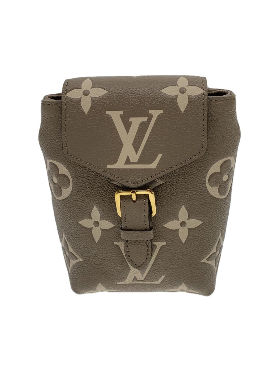 LOUIS VUITTON - 【中古】LOUIS VUITTON◆タイニー・バックパック_モノグラム・アンプラント/M80738/リュック/レザー/BEG【バッグ】