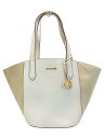 【中古】MICHAEL KORS◆トートバッグ/--/BEG/無地/35T1GPAT3L1596【バッグ】(4)