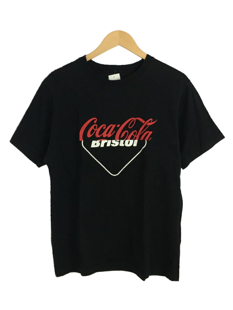 【中古】F.C.R.B.(F.C.Real Bristol)◆Tシャツ/L/コットン/BLK/FCRB-200023/COCA-COLA SPLIT LOGO TEE【メンズウェア】