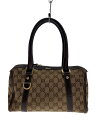【中古】GUCCI◆ミニボストンバッグ_アビー/キャンバス/BRW/総柄【バッグ】