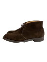 【中古】CROCKETT&JONES◆チャッカブーツ/--/BRW/スウェード/21645【シューズ】