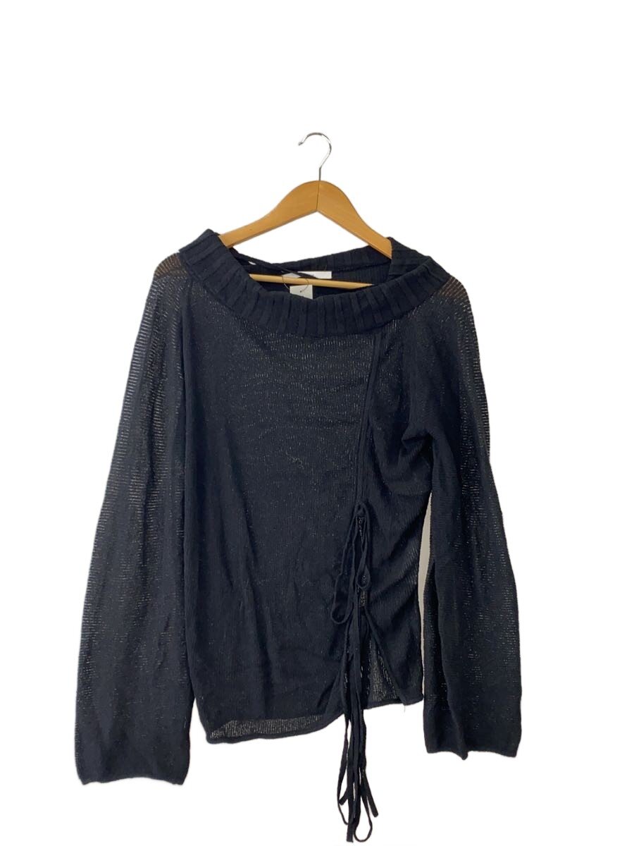 THEREDTHREAD/S loose off shoulder knit/FREE/レーヨン/BLK/TR34219//
