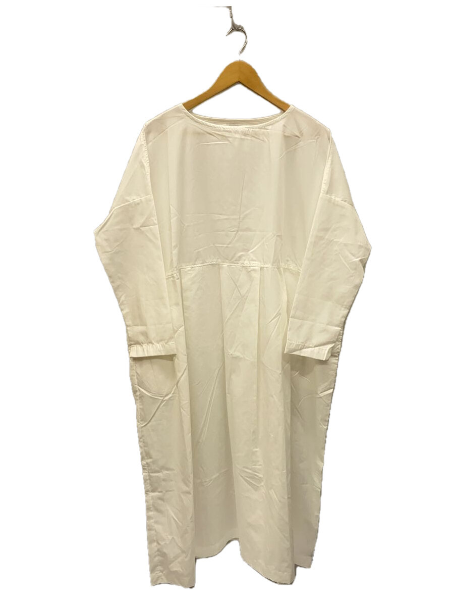 【中古】ichi◆長袖ワンピース/--/ポリエステル/WHT/無地/SM200524【レディースウェア】