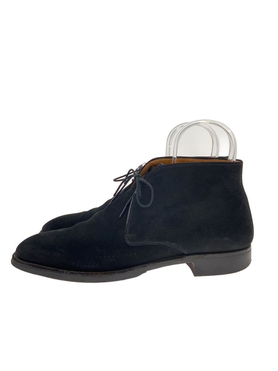 【中古】scotch grain◆チャッカブーツ/25.5cm/BLK/スウェード/5500【シューズ】