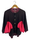 【中古】JUNYA WATANABE COMME des GARCONS◆カーディガン(薄手)/S/シルク/BLK/無地/JE-N020【メンズウェア】