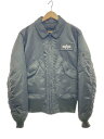 【中古】ALPHA INDUSTRIES◆フライトジャケット/L/ナイロン/KHK/20301-276【メンズウェア】