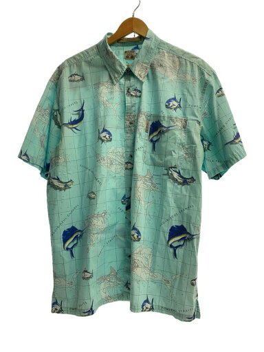 【中古】Columbia◆半袖シャツ/XL/コットン/ブルー/総柄/魚柄/109 FM7262//【メンズウェア】 【中古】Columbia◆半袖シャツ/XL/コットン/ブルー/総柄/魚柄/109 FM7262//【メンズウェア】