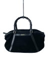【中古】GUCCI◆ミニ・ボストンバッグ_バンブー_ヌバックレザー/スウェード/BLK【バッグ】(4)