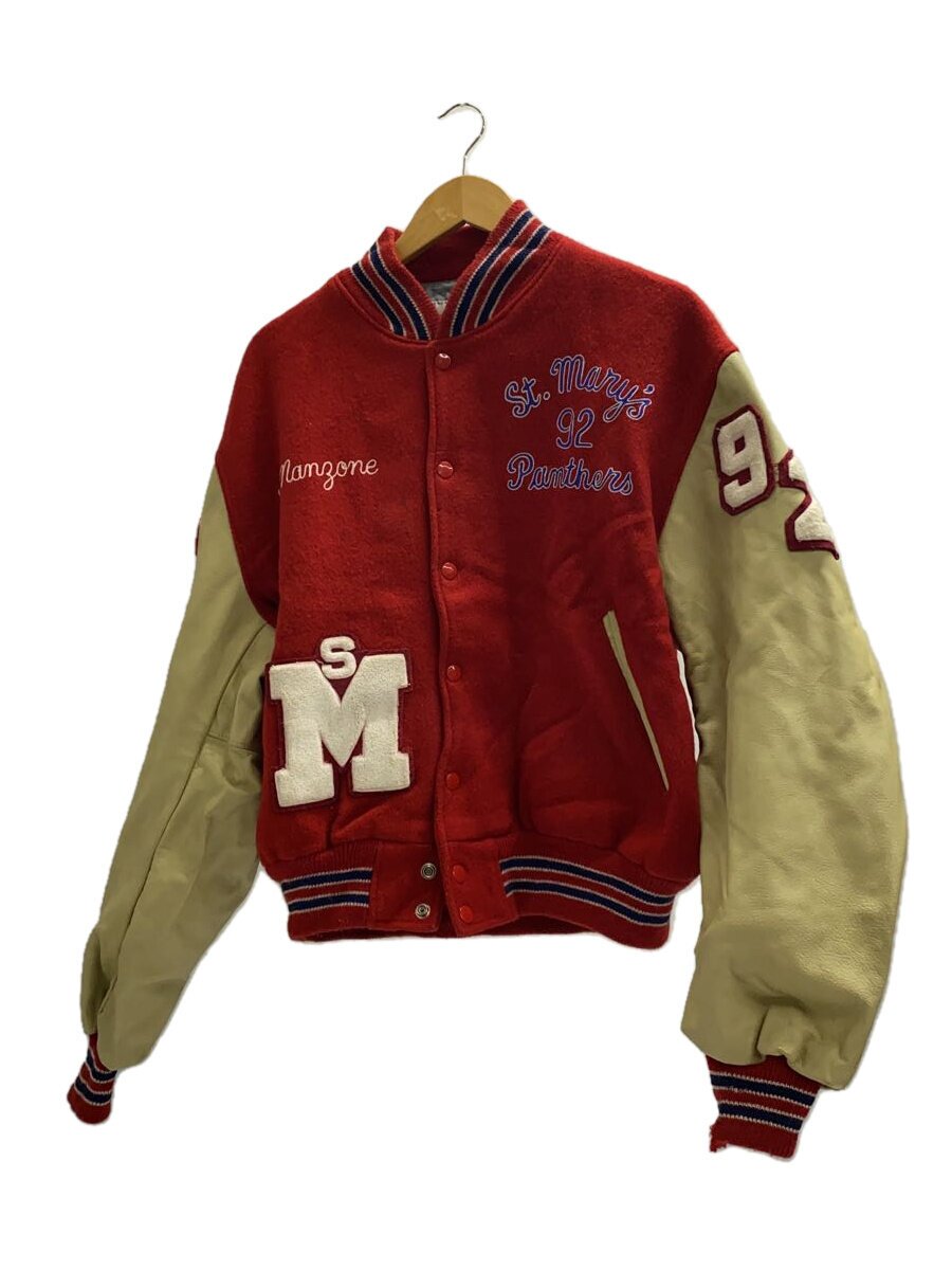 Rakuten - 【中古】GOLDEN BEAR◆スタジャン/XL/ウール/レザー/レッド/MADE IN USA【メンズウェア】