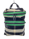 yÁzBURBERRYZip-top Leather Trim Canvas Check Backpack/bN/LoX/BLKyobOz