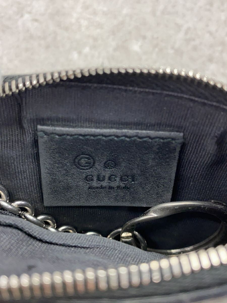 【中古】GUCCI◆コインケース_マイクログッチシマ/レザー/NVY/レディース【服飾雑貨他】