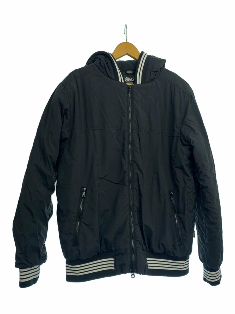 【中古】STUSSY◆ナイロンジャケット/M/ナイロン/ブラック【メンズウェア】