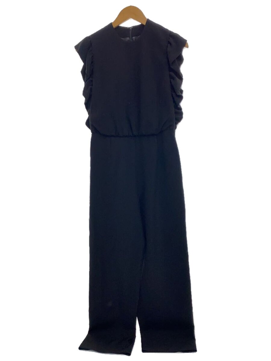 【中古】BORDRES at BALCONY◆BALLOON FRILL SLEEVE JUMPSUIT/38/ポリエステル/ブラック//【レディースウェア】