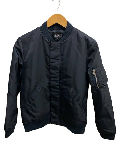 【中古】A.P.C.◆フライトジャケット/34/ナイロン/NVY/無地/23166-1-36531【メンズウェア】 【中古】A.P.C.◆フライトジャケット/34/ナイロン/NVY/無地/23166-1-36531【メンズウェア】