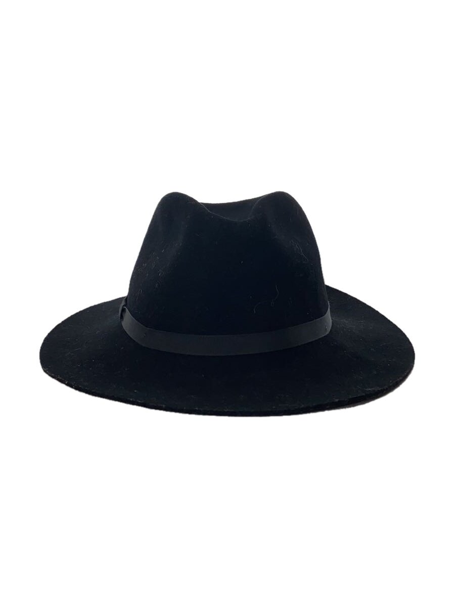 【中古】NEWYORK HAT&CAP CO.◆中折れハット/--/ウール/BLK/メンズ【服飾雑貨他】