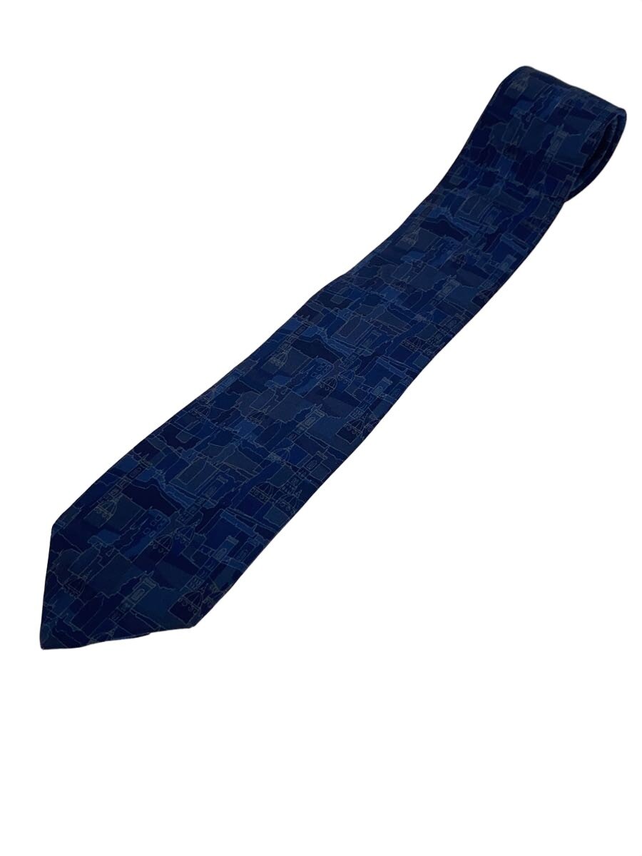 FERRAGAMO - 【中古】Salvatore Ferragamo◆ネクタイ/シルク/BLU/総柄/メンズ【服飾雑貨他】