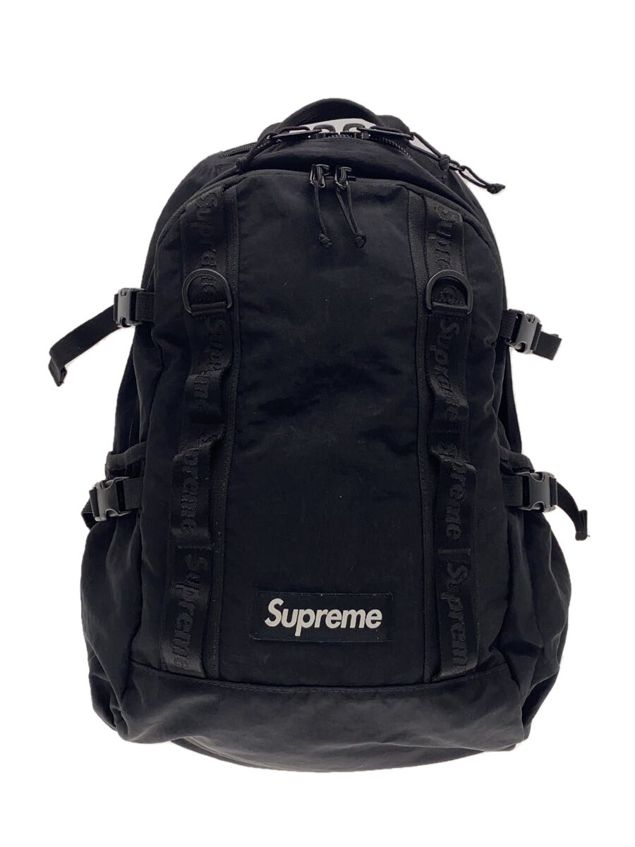 【中古】Supreme◆リュック/ナイロン/BLK/無地//【バッグ】