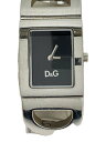 【中古】D&G◆クォーツ腕時計/アナログ/ステンレス/BLK/SLV【服飾雑貨他】