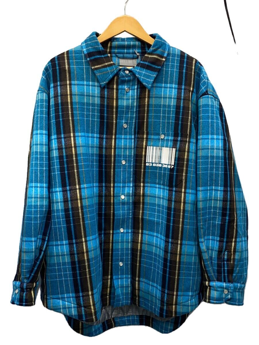 Rakuten - 【中古】VTMNTS◆ジャケット/L/ウール/BLU/チェック/VL12SL200N//【メンズウェア】