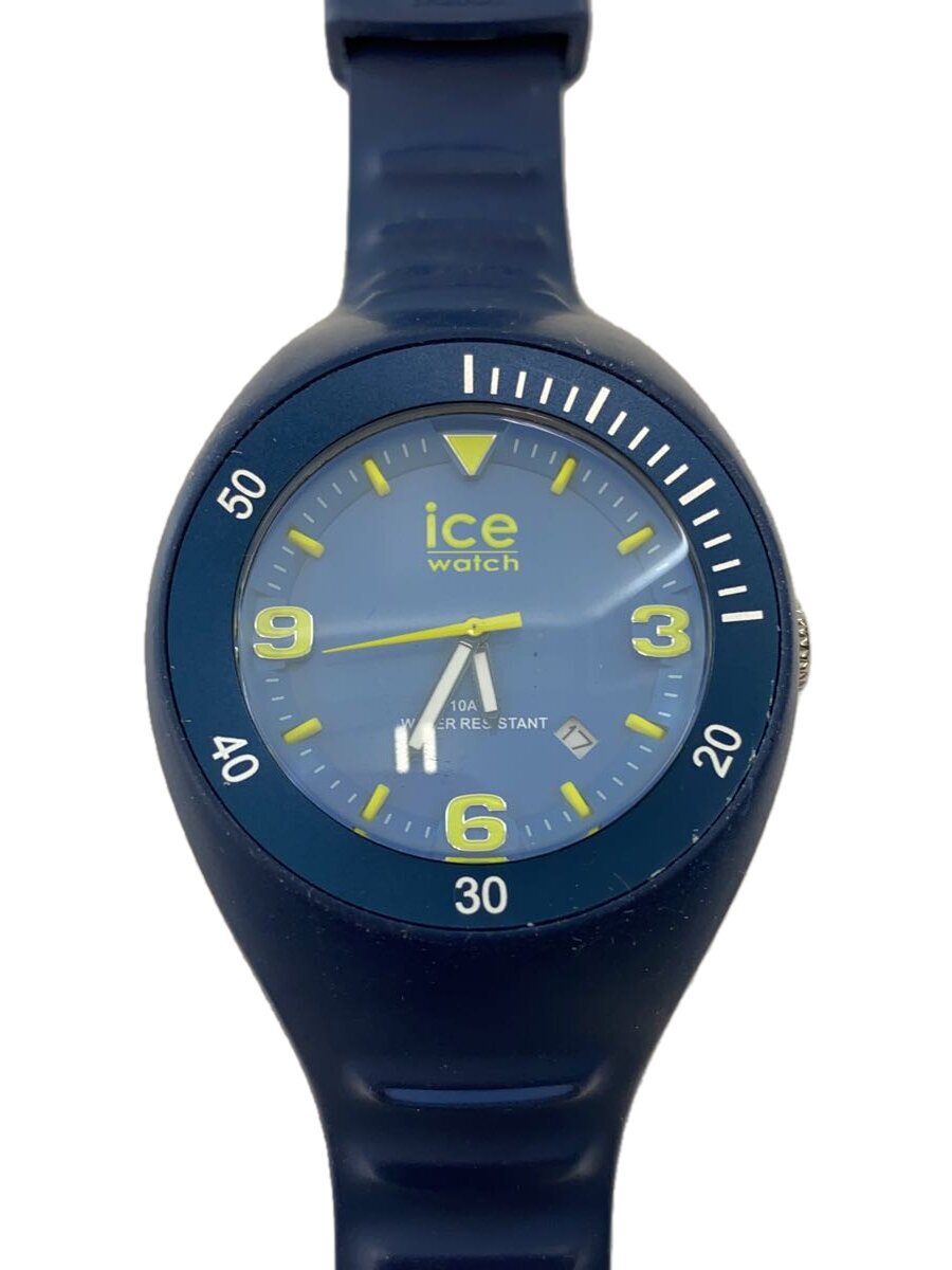 ice watch◆クォーツ腕時計/アナログ/ラバー/BLU/NVY/020613