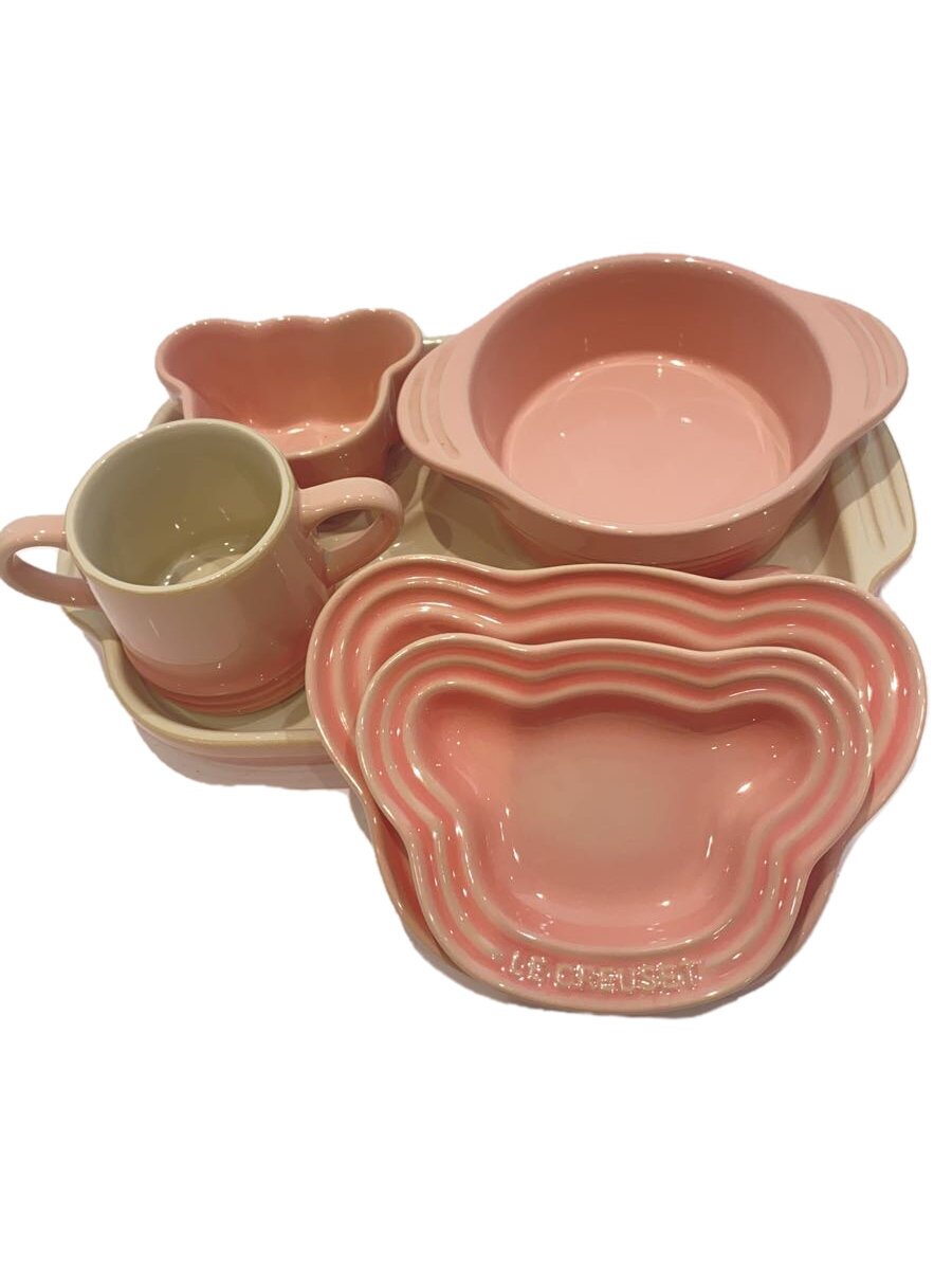 【中古】LE CREUSET◆洋食器その他/7点セット/PNK【キッチン用品】